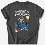 Back by Lunch, He Said T-Shirt — Dark Heather