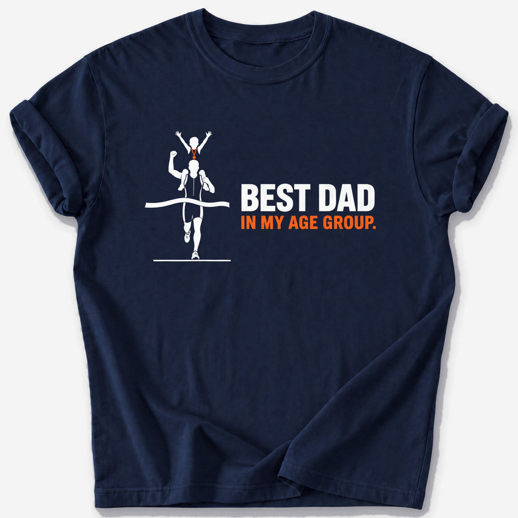 Best Dad in My Age Group T-Shirt — Navy