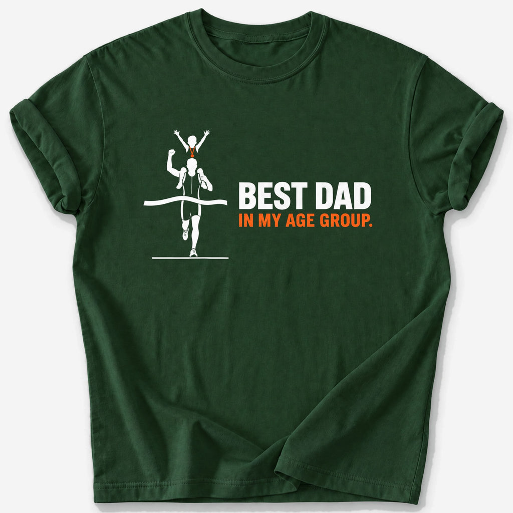 Best Dad in My Age Group T-Shirt — Forest Green