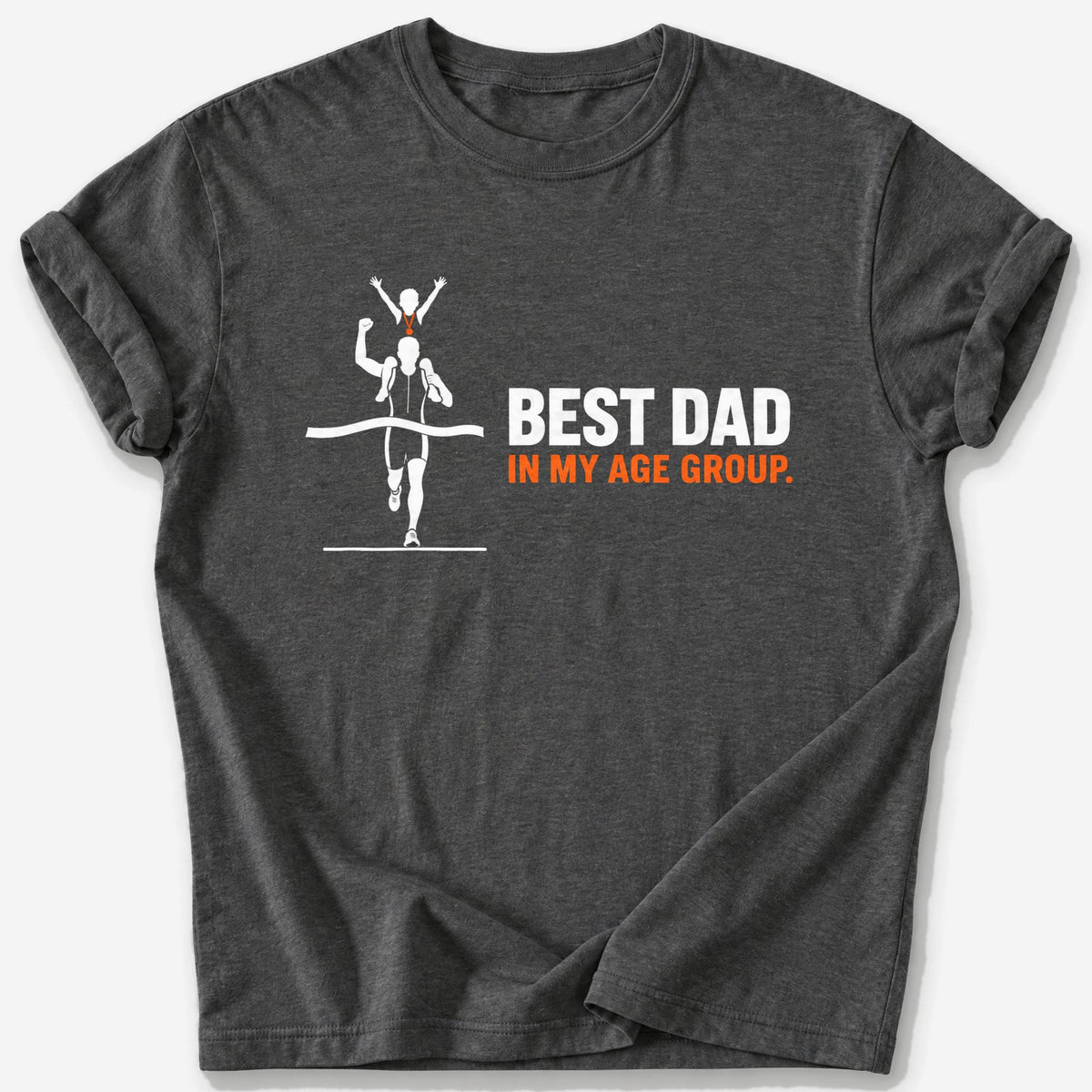 Best Dad in My Age Group T-Shirt — Dark Heather