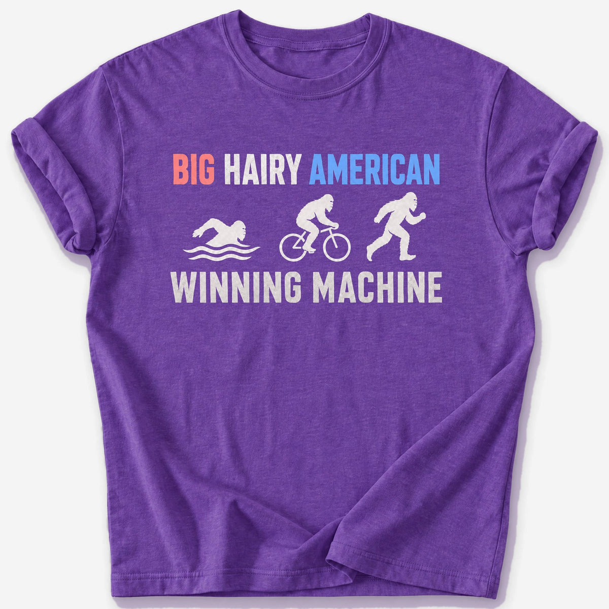 Big Hairy American T-Shirt — Heather Purple