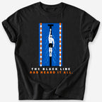 Black Line Pool Lane T-Shirt — Black