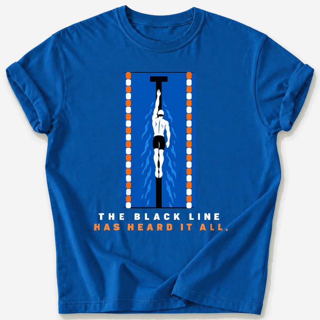 Black Line Pool Lane T-Shirt — Royal