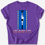 Black Line Pool Lane T-Shirt — Heather Purple