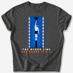 Black Line Pool Lane T-Shirt — Dark Heather