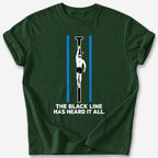 Black Line Swimmer T-Shirt — Forest Green