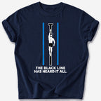Black Line Swimmer T-Shirt — Navy