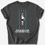 Black Line Swimmer T-Shirt — Dark Heather