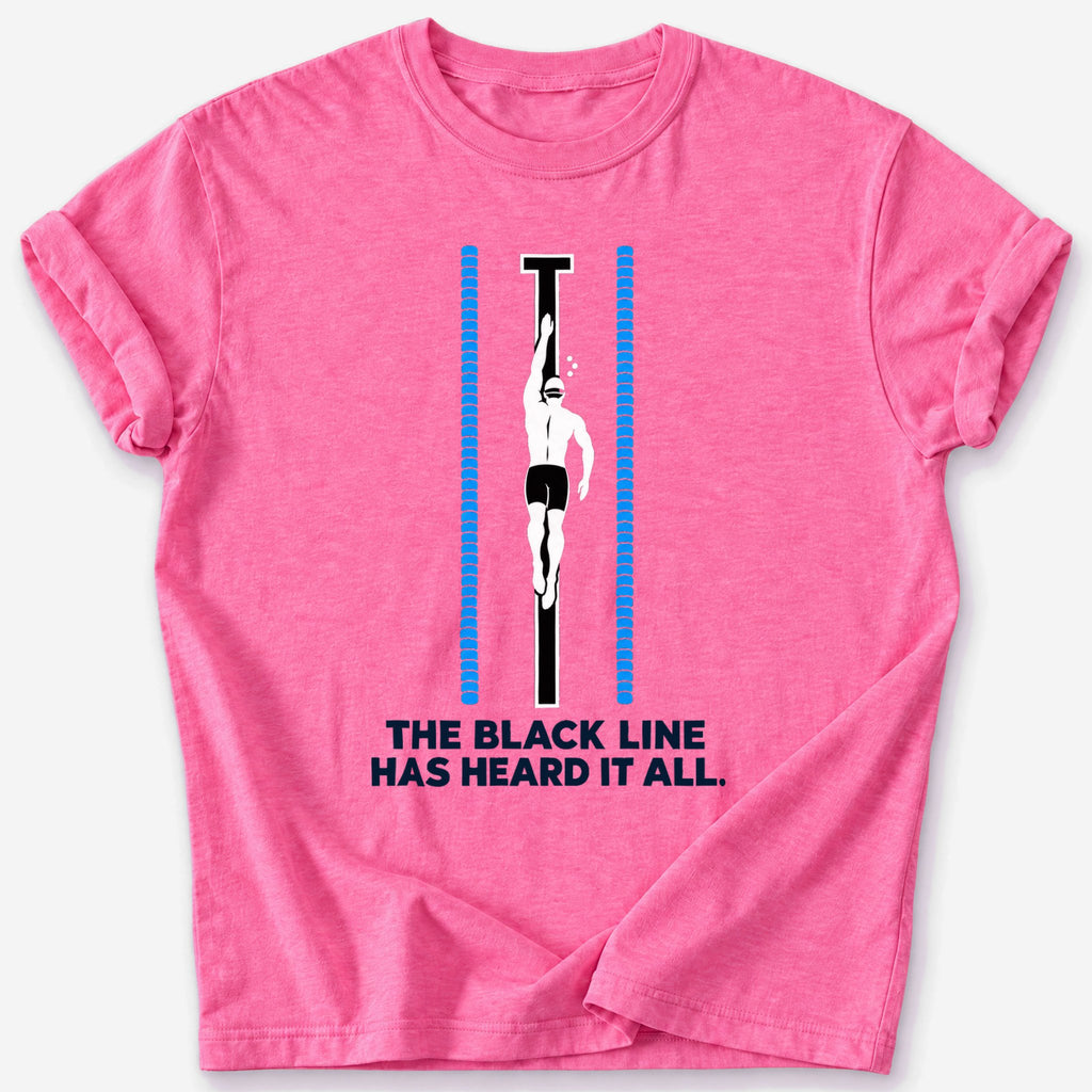 Black Line Swimmer T-Shirt — Heather Heliconia
