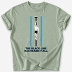 Black Line Swimmer T-Shirt — Sage
