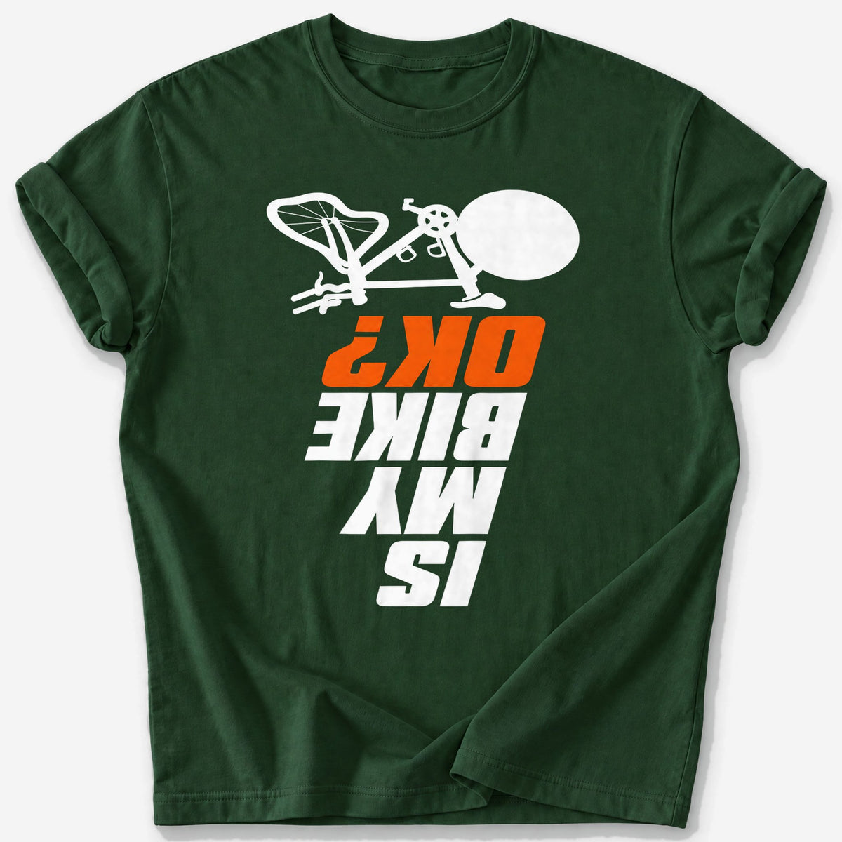 Crashed Bike T-Shirt — Forest Green