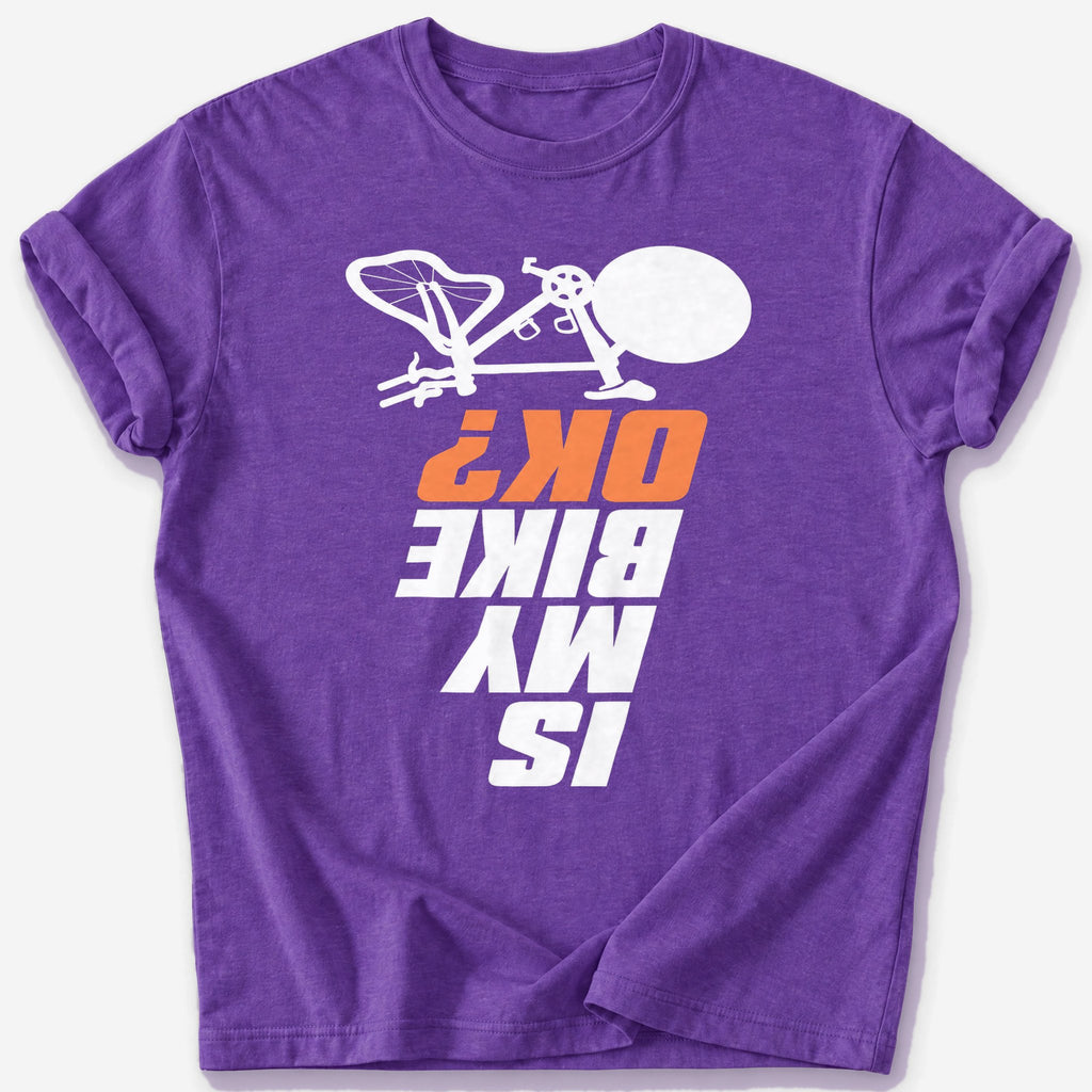 Crashed Bike T-Shirt — Heather Purple