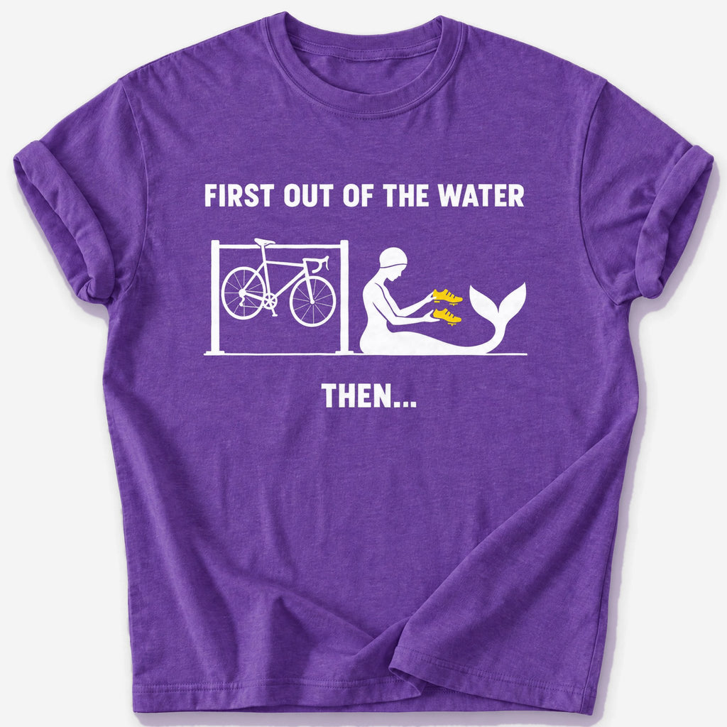 First Out of the Water T-Shirt — Heather Purple