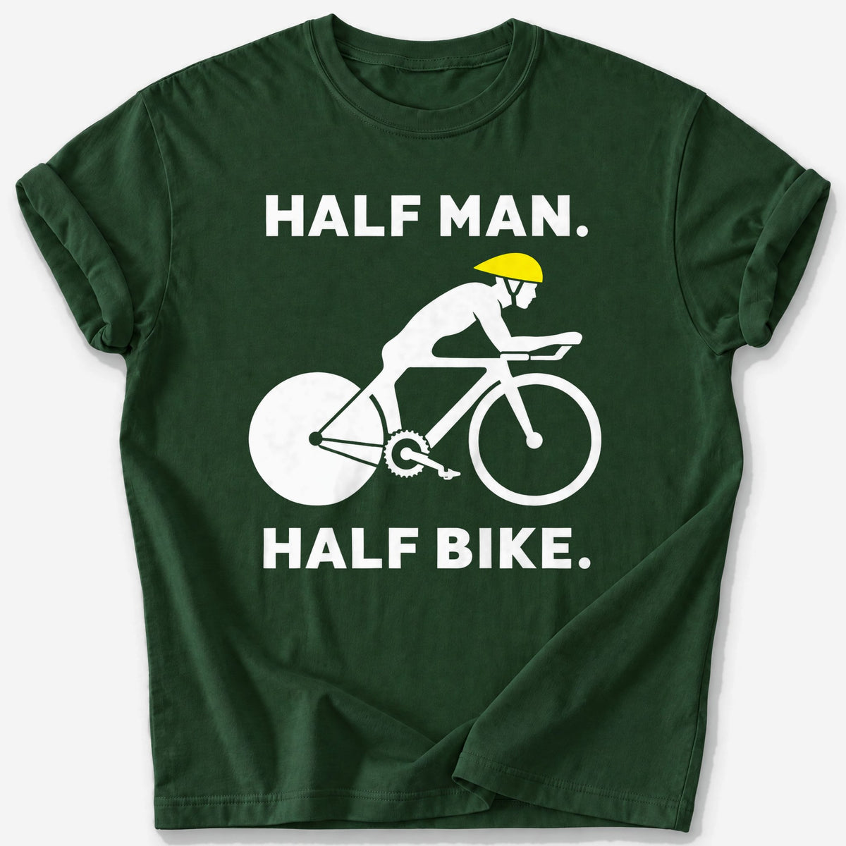 Half Man, Half Bike T-Shirt — Forest Green