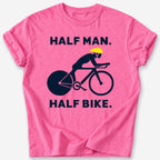 Half Man, Half Bike T-Shirt — Heather Heliconia