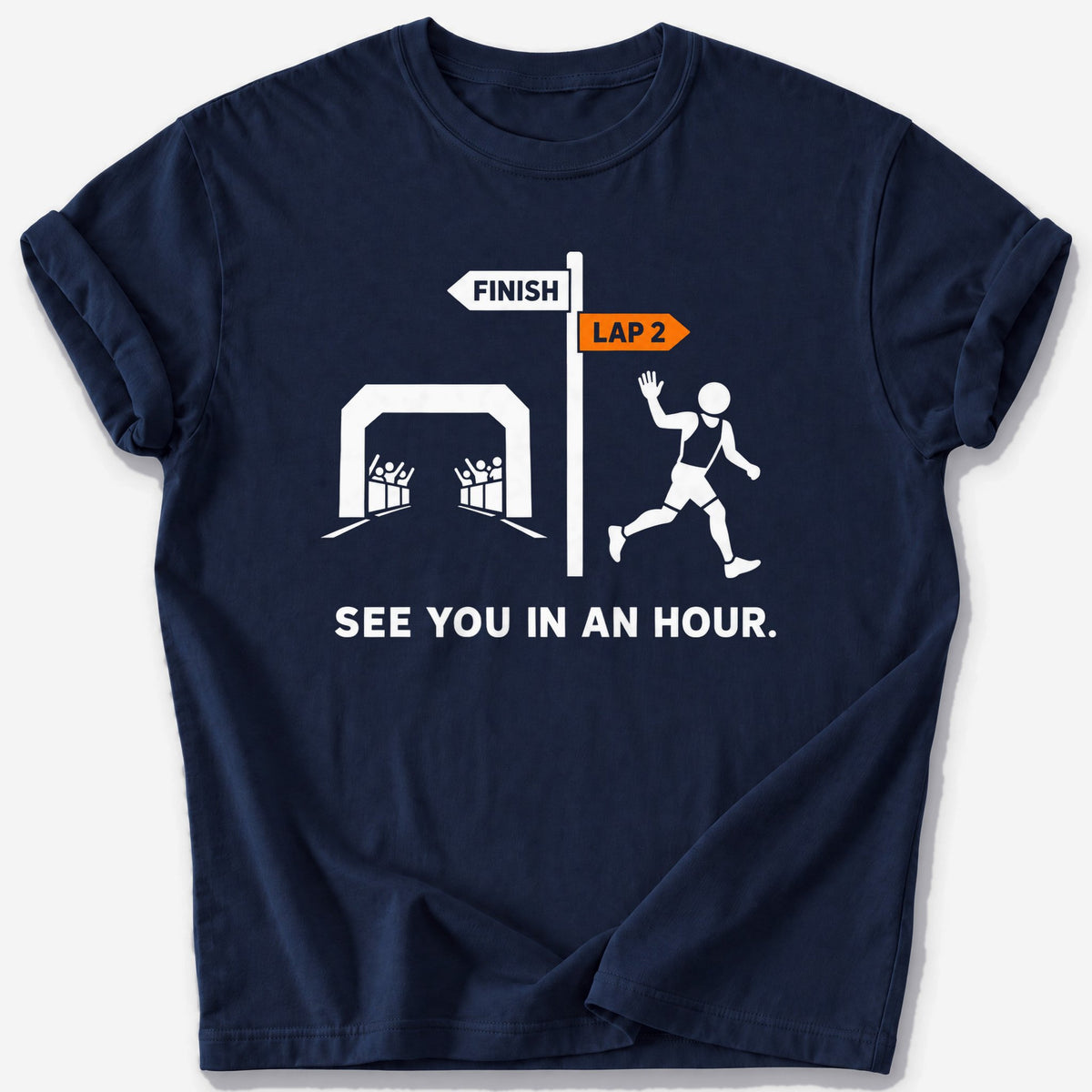 Lap 2 T-Shirt — Navy