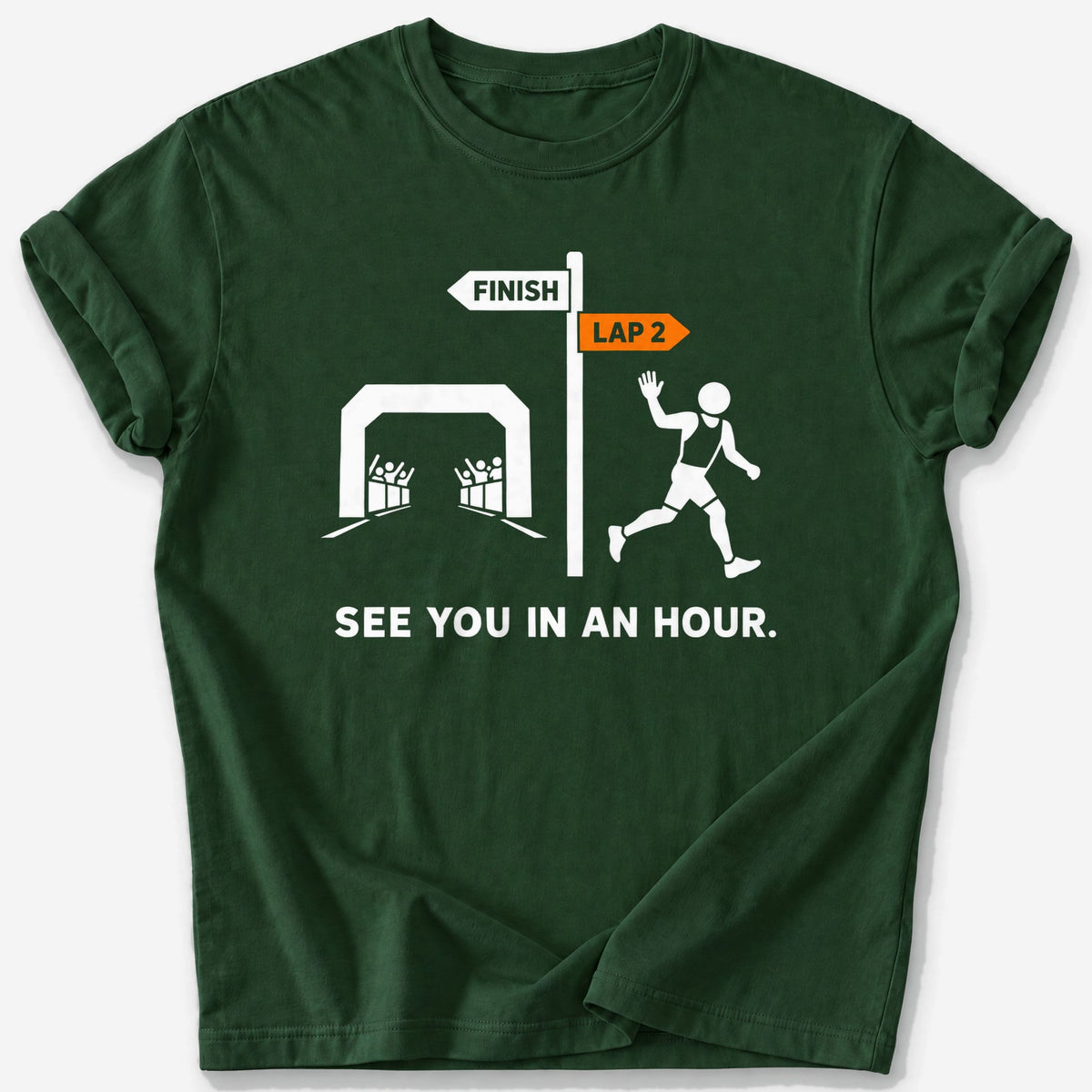 Lap 2 T-Shirt — Forest Green