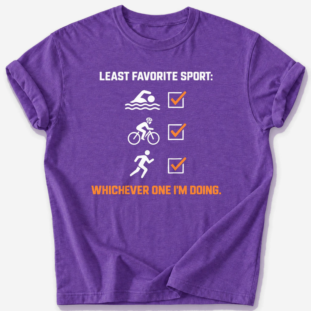 Least Favorite Sport T-Shirt — Heather Purple