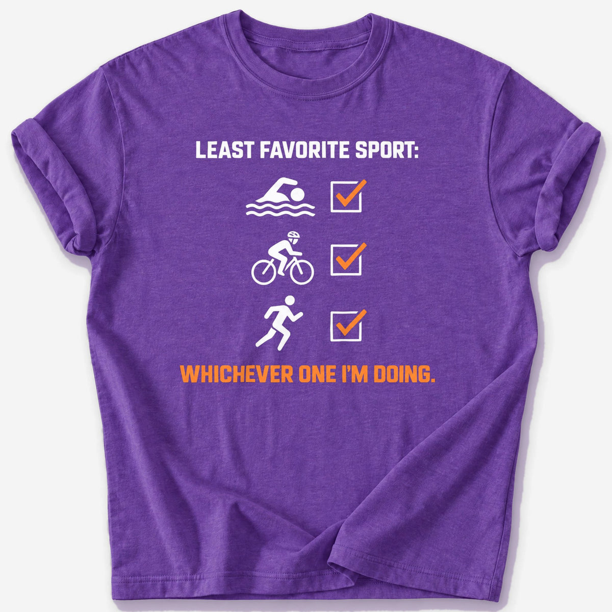 Least Favorite Sport T-Shirt — Heather Purple