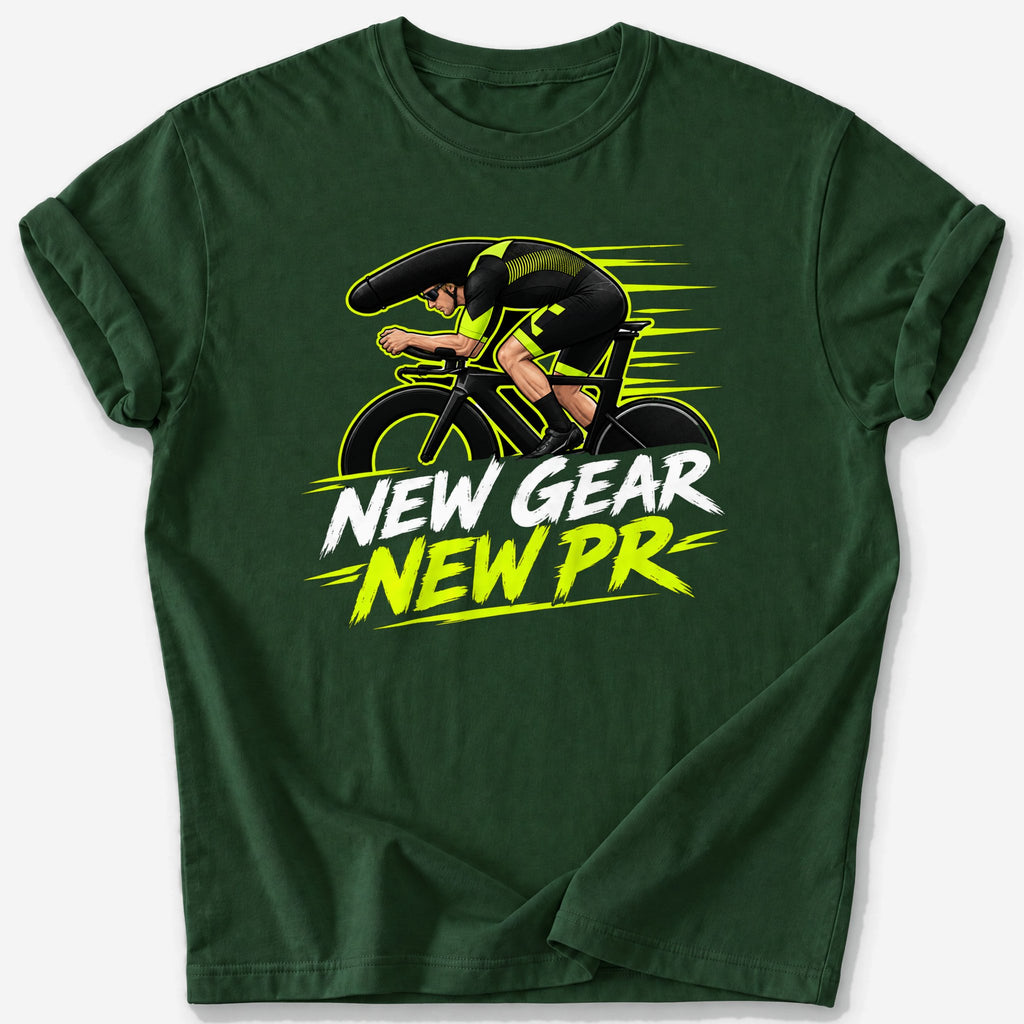 New Gear, New PR T-Shirt — Forest Green