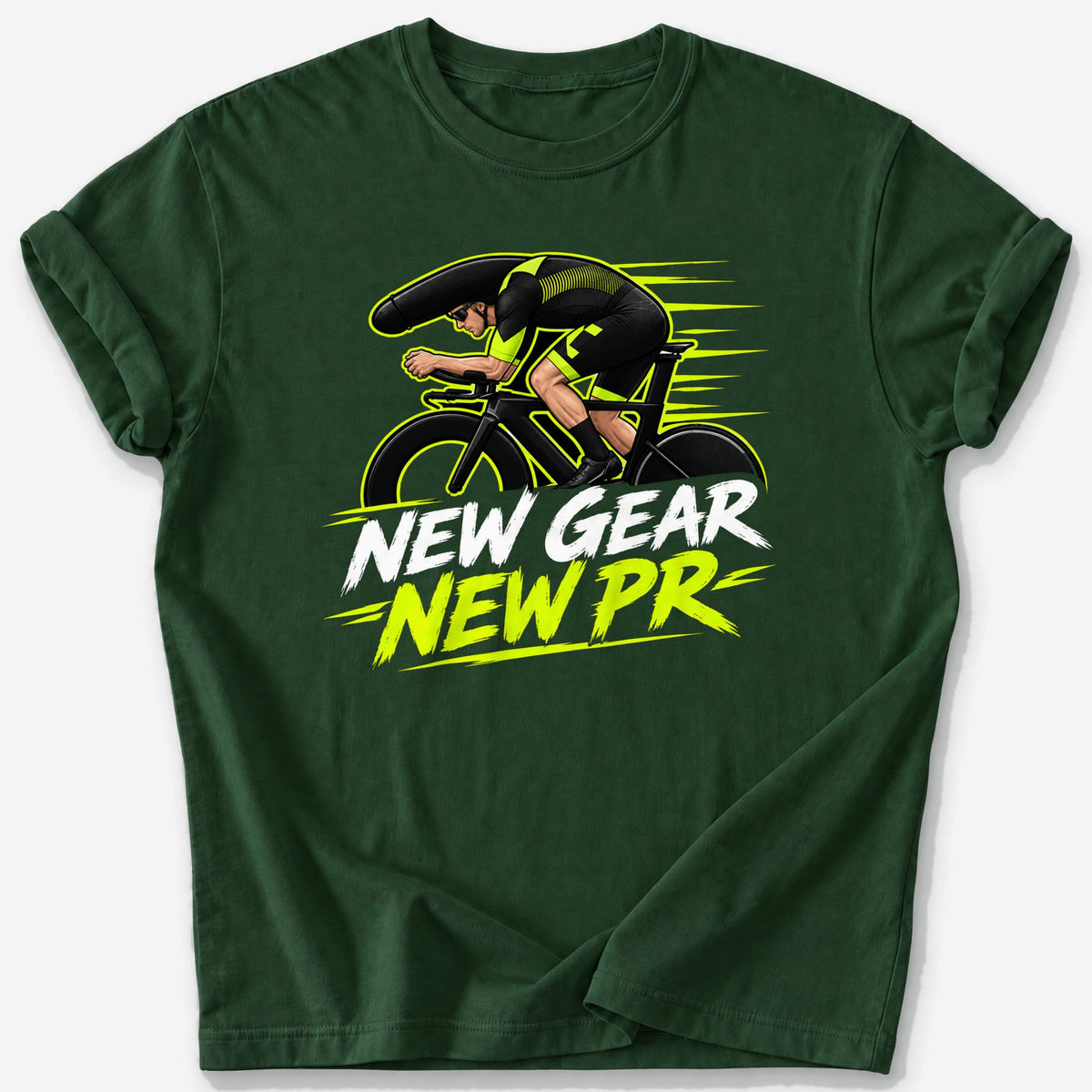 New Gear, New PR T-Shirt — Forest Green