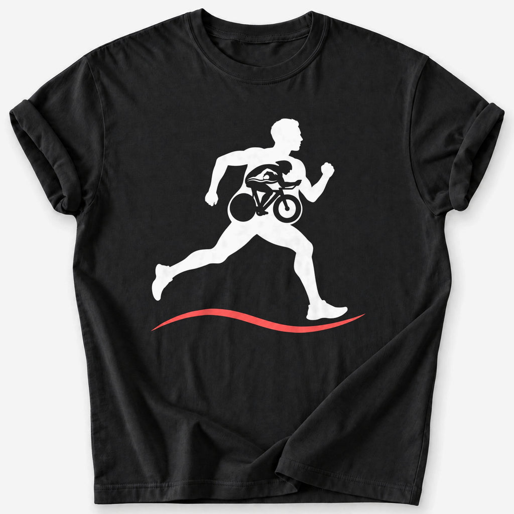 Runner, Rider, Swimmer T-Shirt — Black