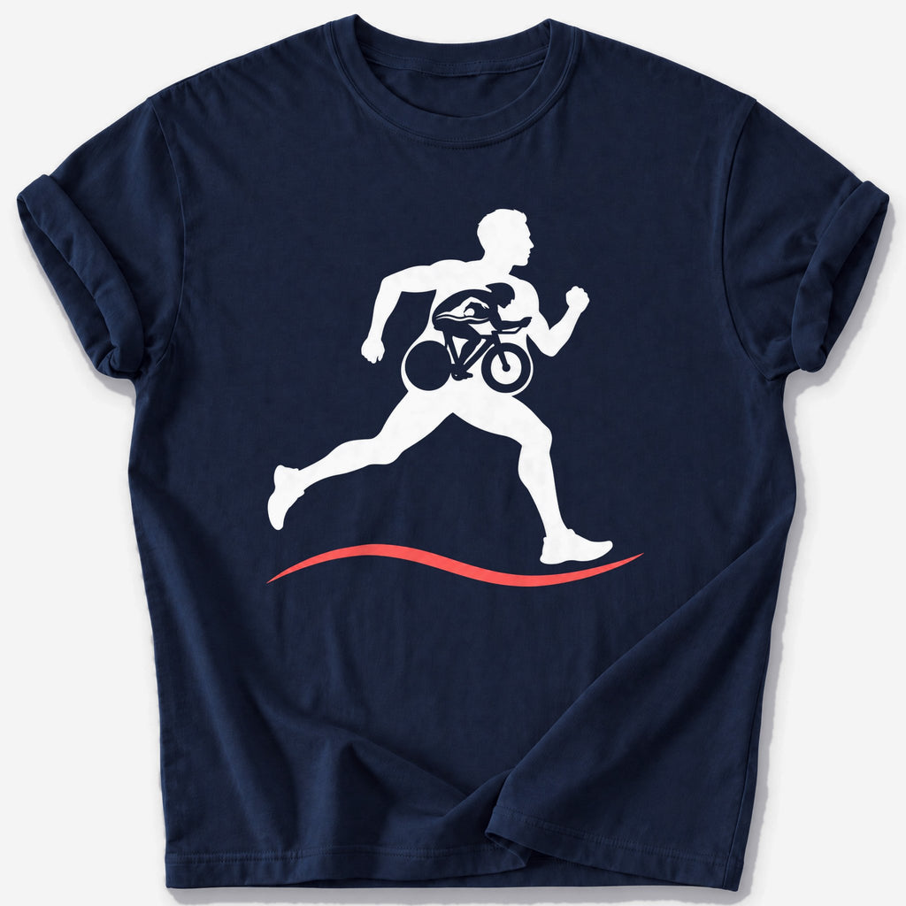 Runner, Rider, Swimmer T-Shirt — Navy