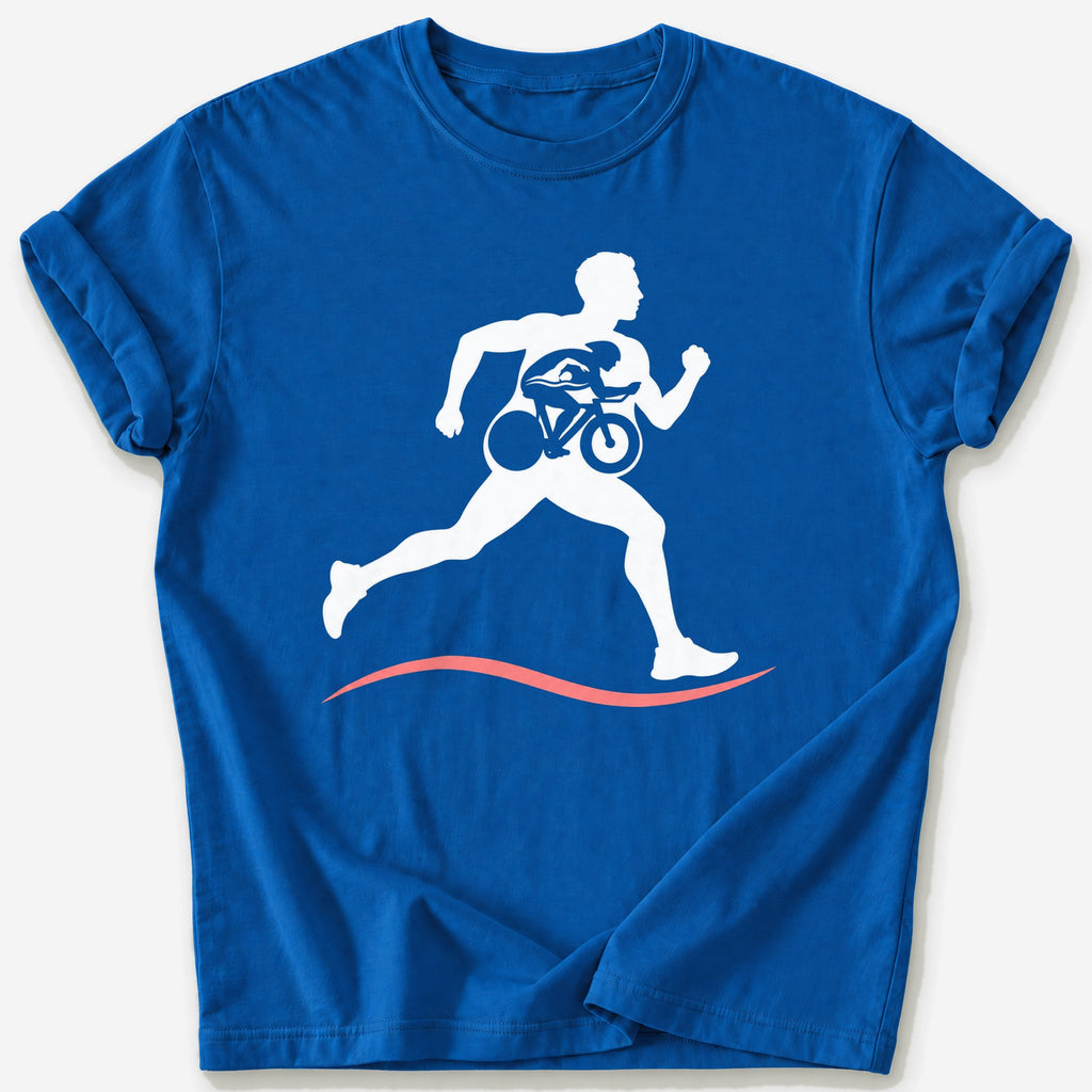 Runner, Rider, Swimmer T-Shirt — Royal