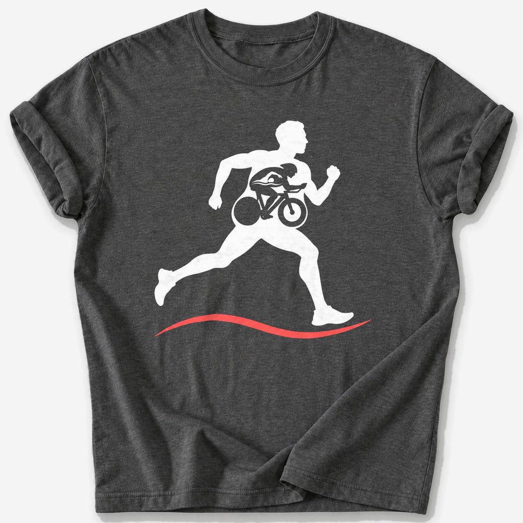 Runner, Rider, Swimmer T-Shirt — Dark Heather