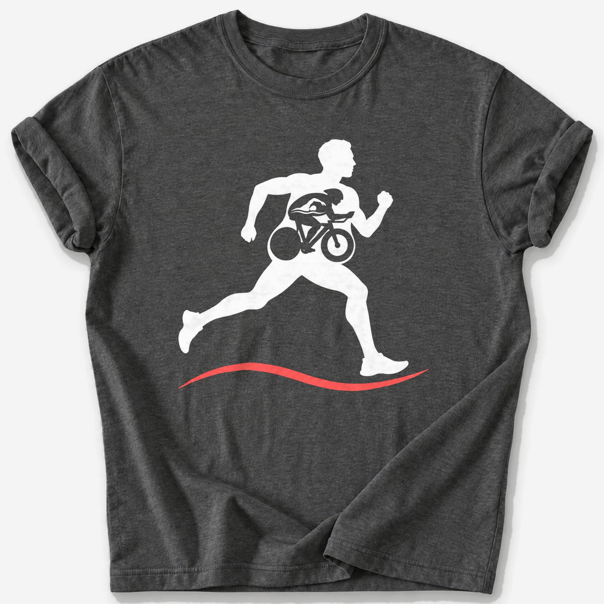 Runner, Rider, Swimmer T-Shirt — Dark Heather