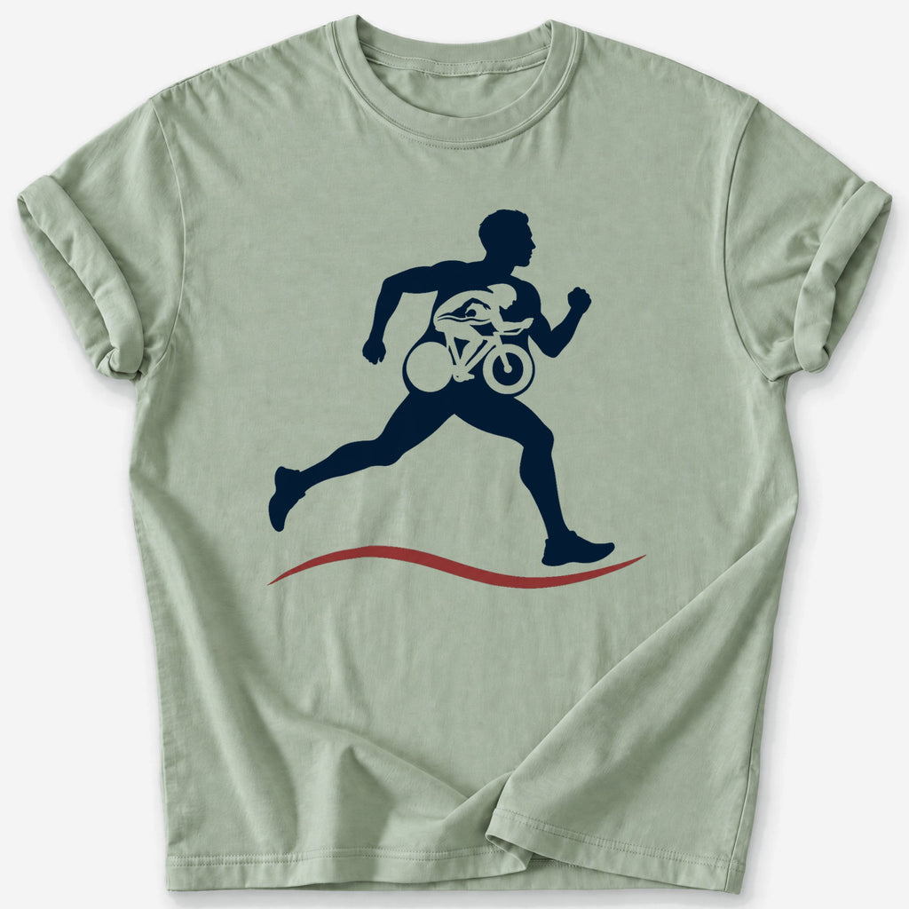 Runner, Rider, Swimmer T-Shirt — Sage