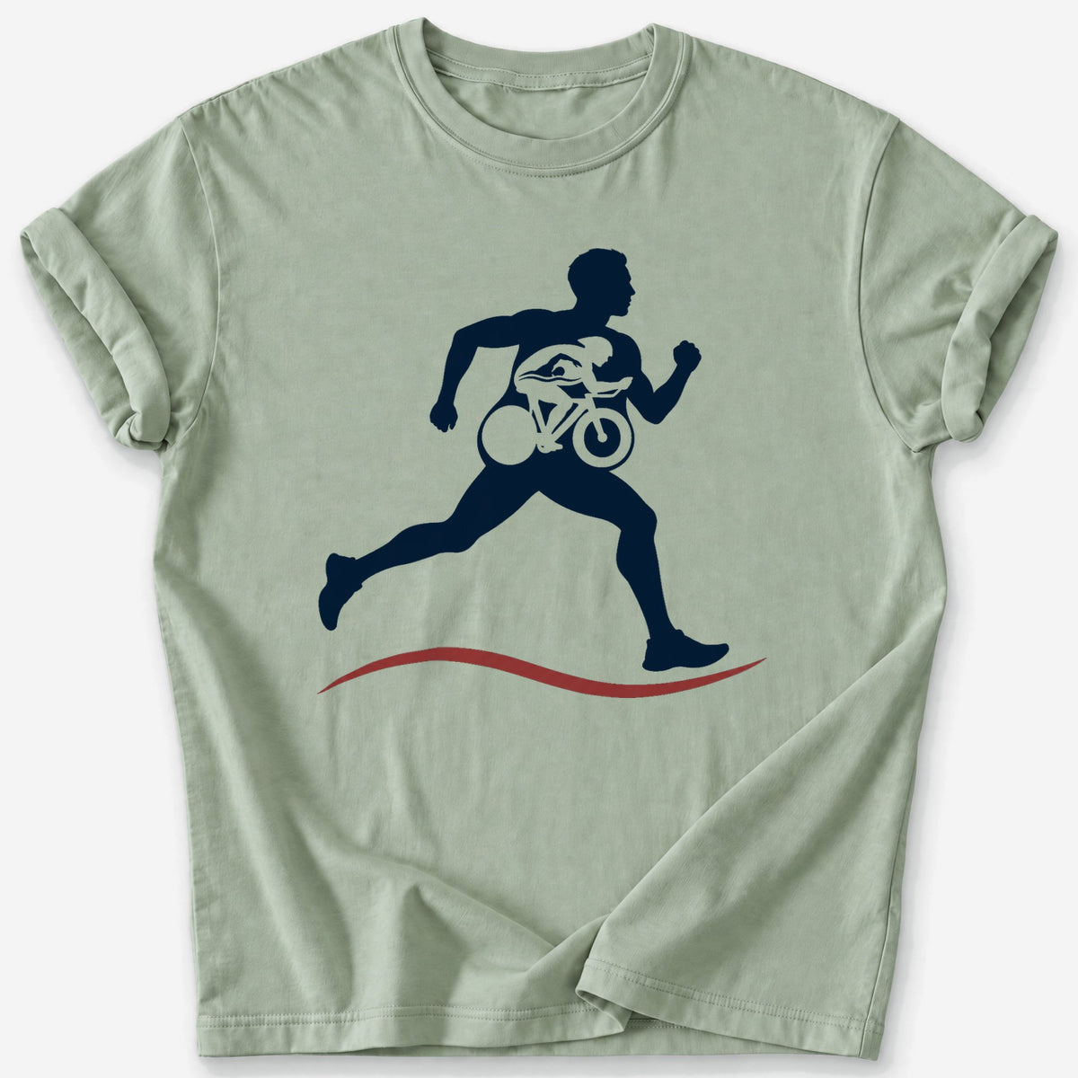 Runner, Rider, Swimmer T-Shirt — Sage