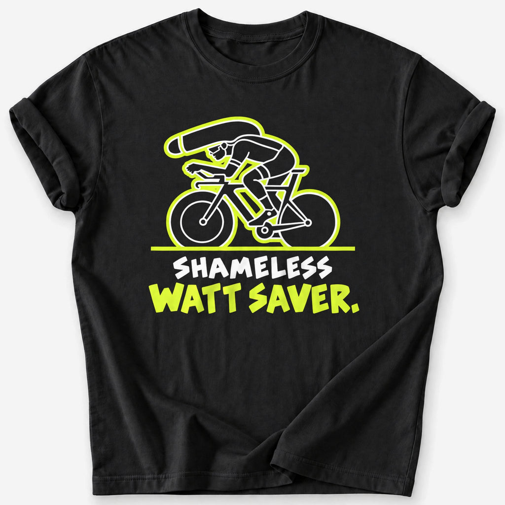 Shameless Watt Saver T-Shirt — Black