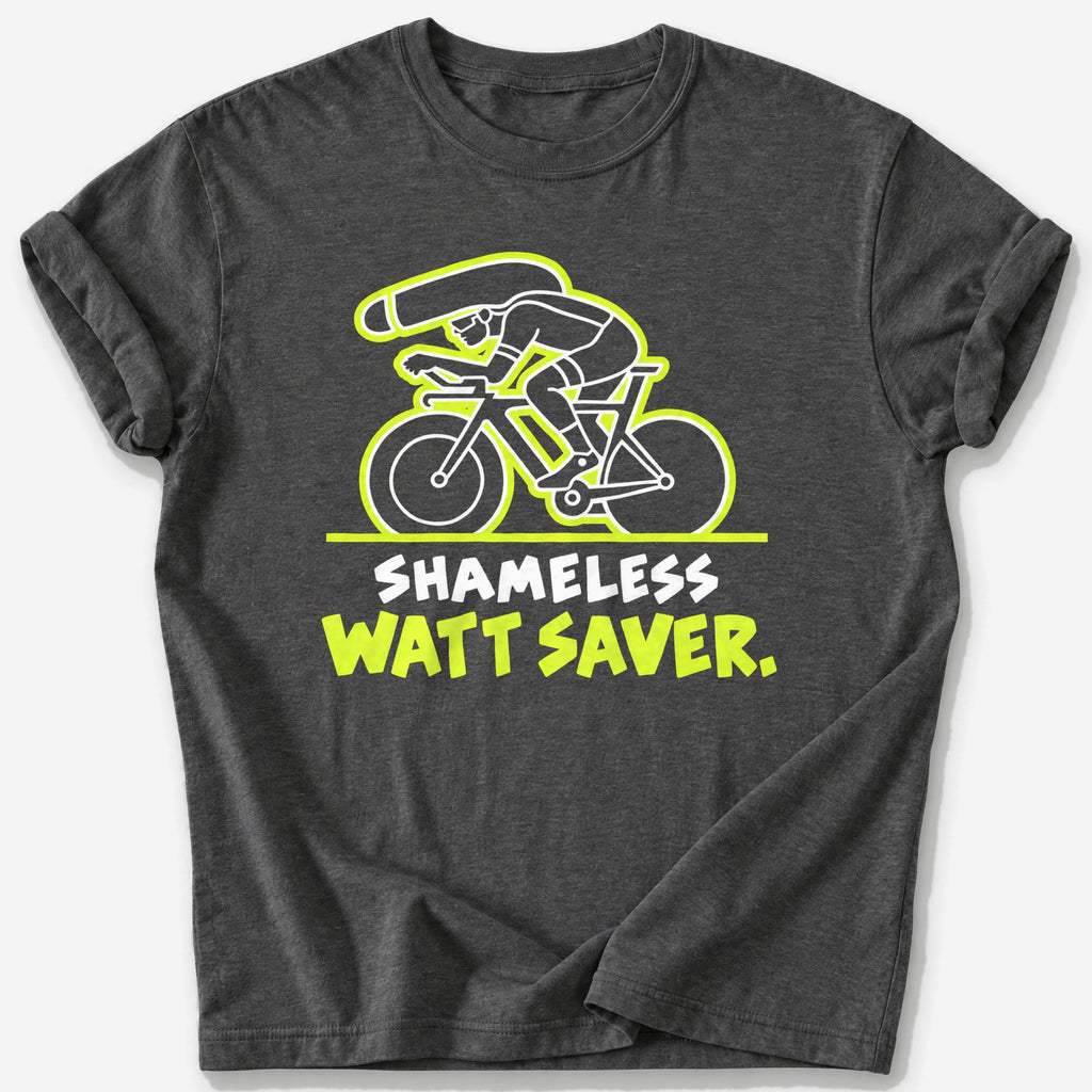 Shameless Watt Saver T-Shirt — Dark Heather