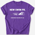 Something Touched My Leg T-Shirt — Heather Purple