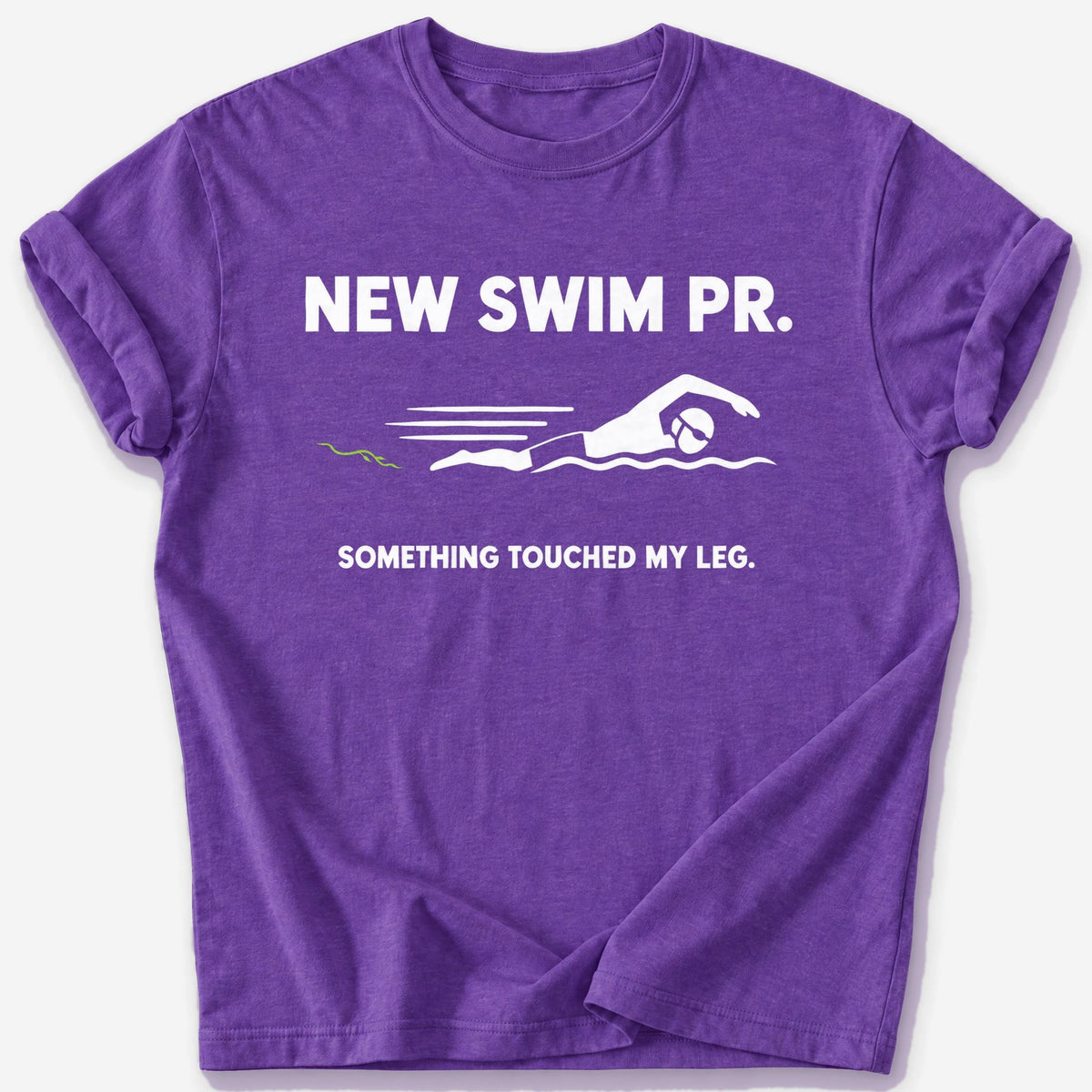 Something Touched My Leg T-Shirt — Heather Purple