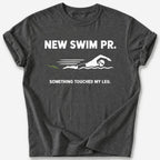Something Touched My Leg T-Shirt — Dark Heather