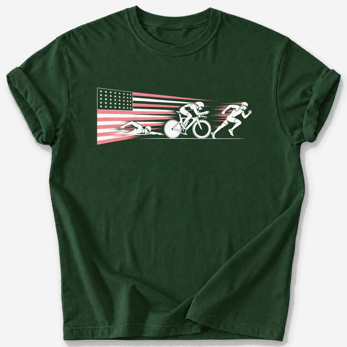 Speed Stripes T-Shirt — Forest Green