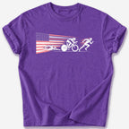 Speed Stripes T-Shirt — Heather Purple