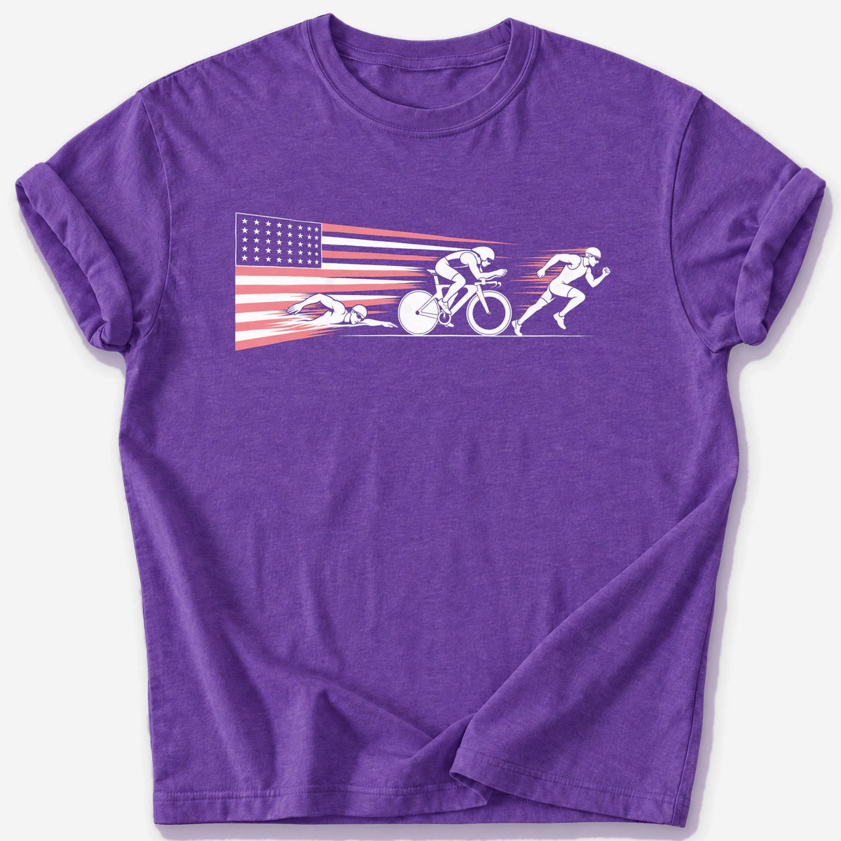 Speed Stripes T-Shirt — Heather Purple