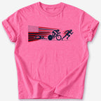 Speed Stripes T-Shirt — Heather Heliconia