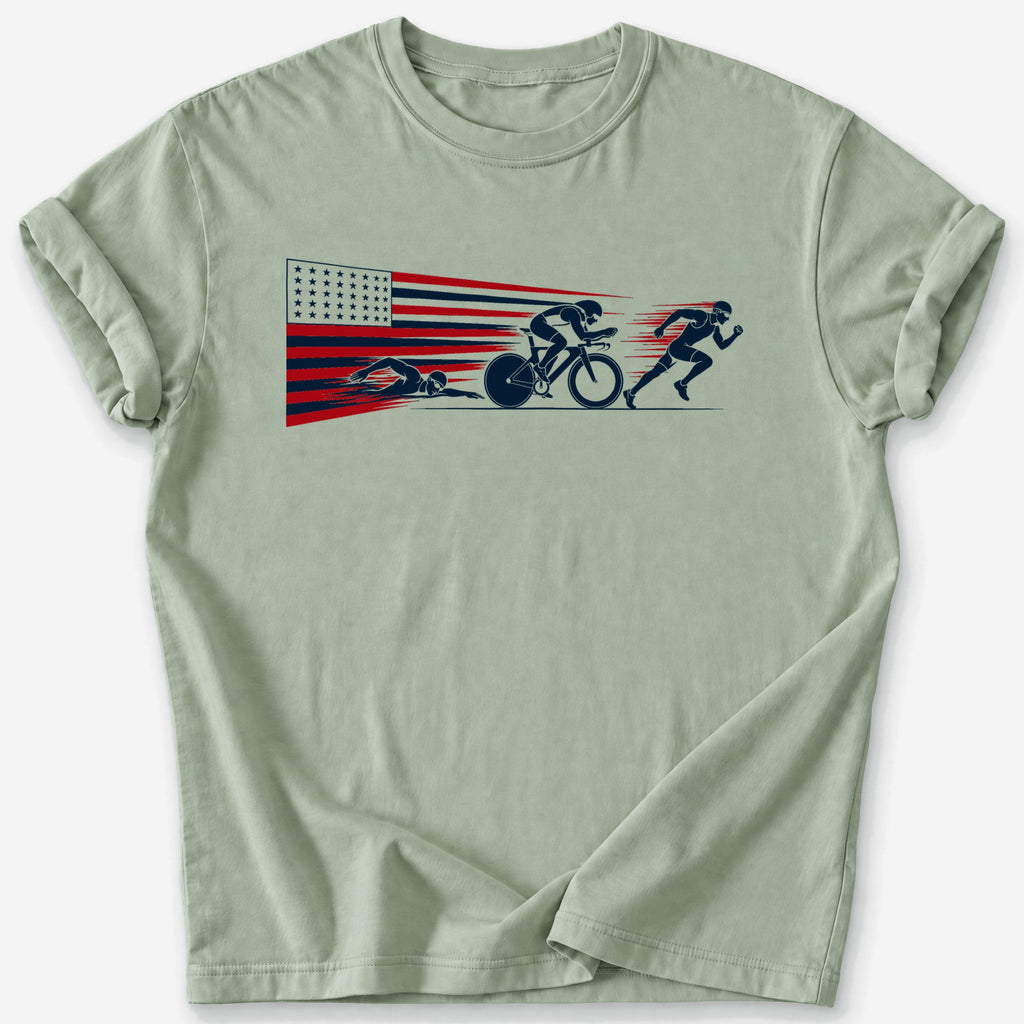 Speed Stripes T-Shirt — Sage