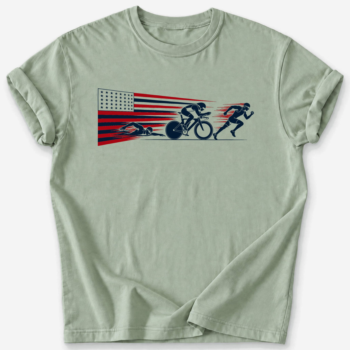 Speed Stripes T-Shirt — Sage