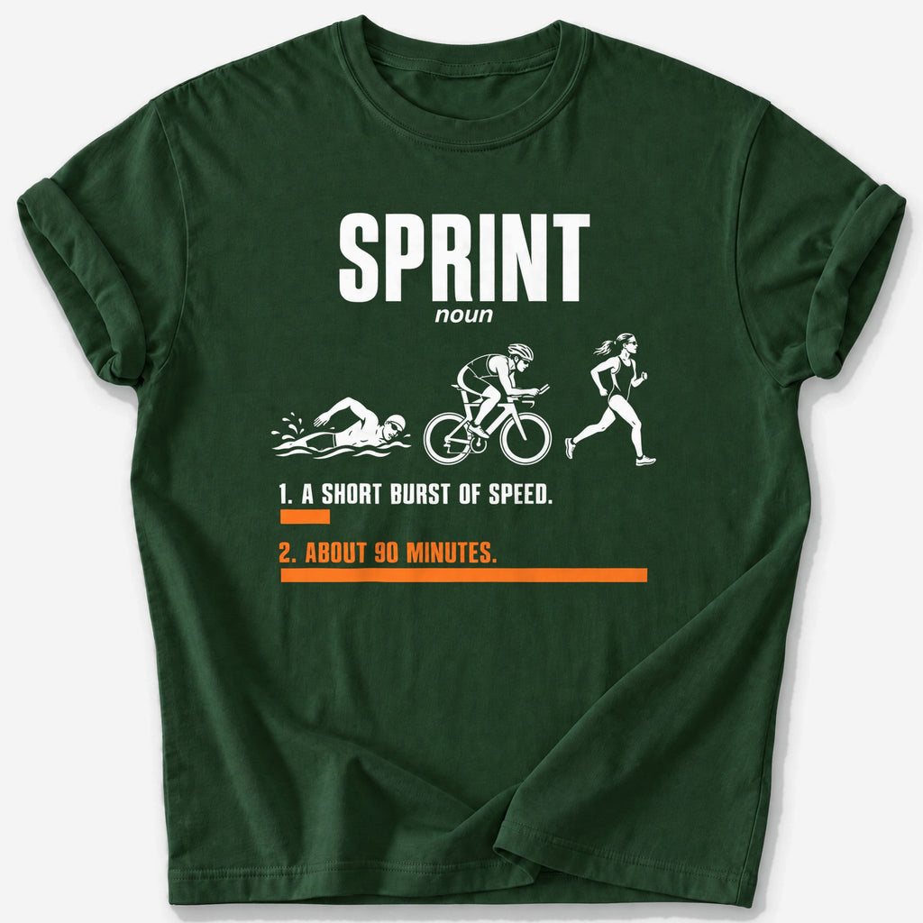 Sprint (Noun) T-Shirt — Forest Green