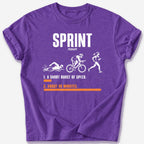 Sprint (Noun) T-Shirt — Heather Purple