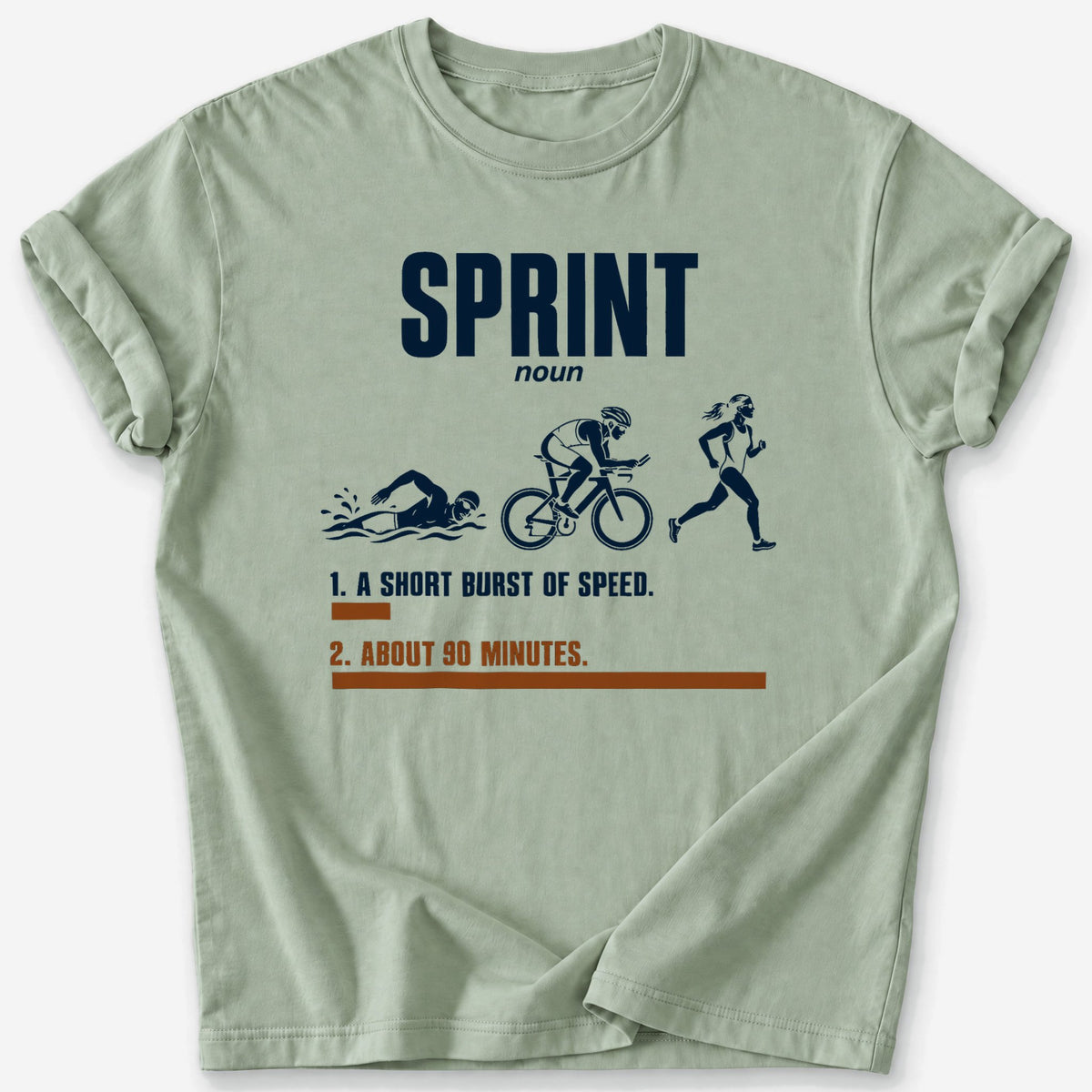 Sprint (Noun) T-Shirt — Sage