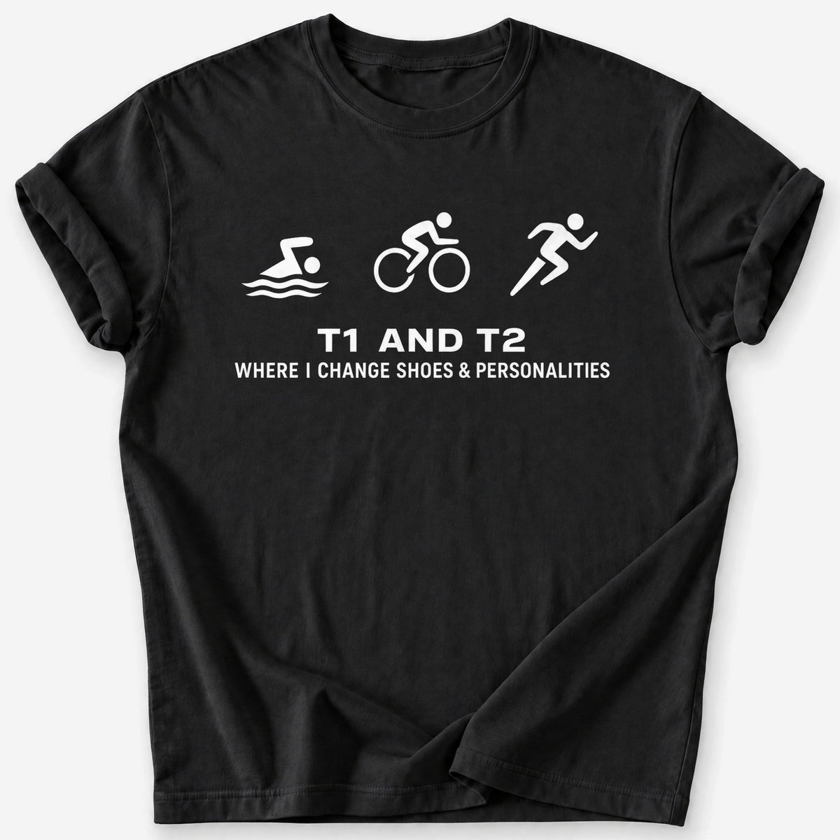 T1 and T2 T-Shirt — Black