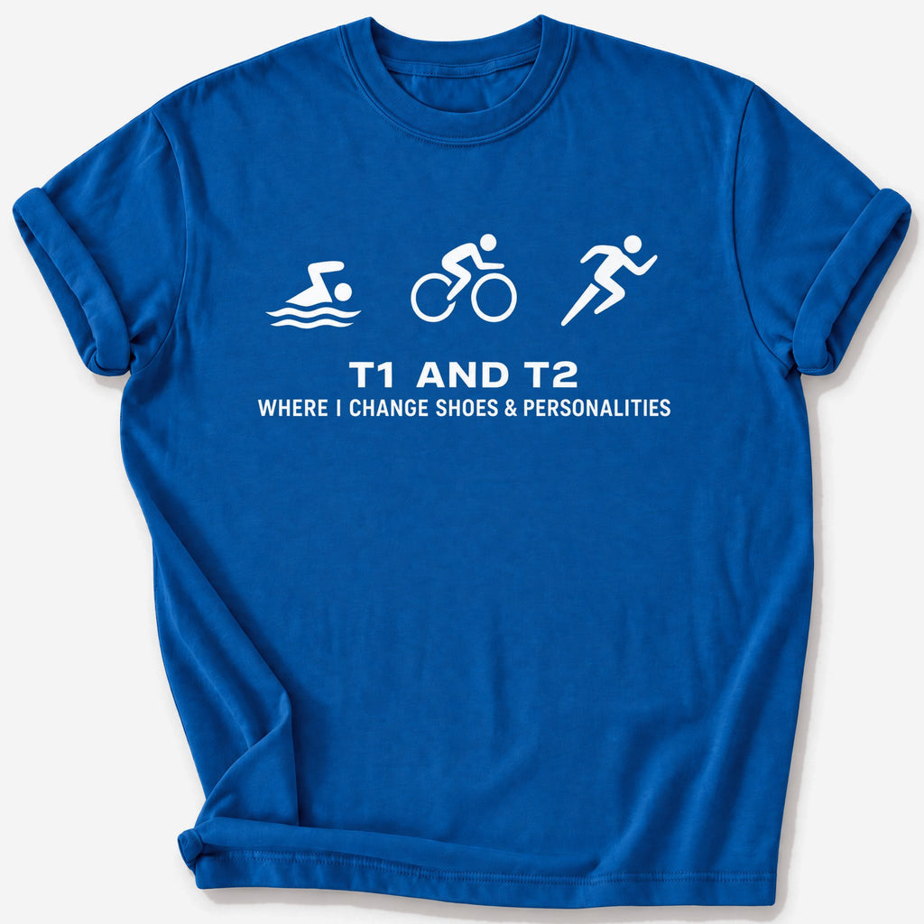 T1 and T2 T-Shirt — Royal