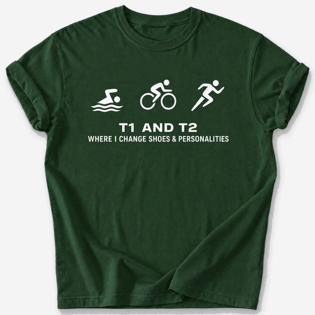 T1 and T2 T-Shirt — Forest Green