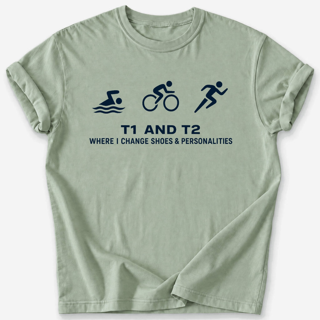 T1 and T2 T-Shirt — Sage